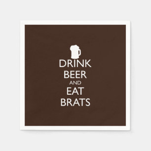 SERVIETTES JETABLES BOIRE DE LA BIÈRE ET MANGER DES FREINS
