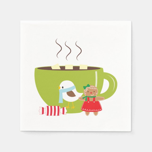 Serviettes Jetables Boisson de Noël Napkin (Devant)