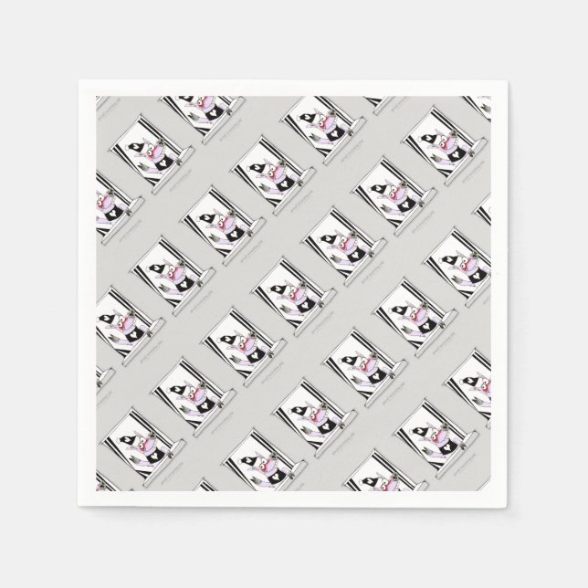 Serviettes Jetables bon matin porc (Devant)