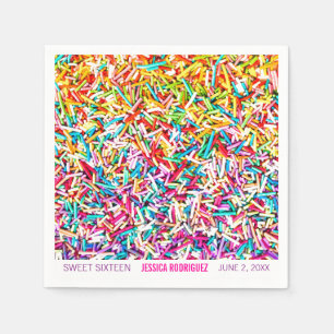 Serviettes Jetables Bonbons Thème Partie Napkin Sprinkles Sweet 16