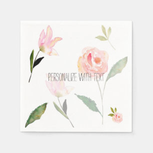 Serviettes Jetables Bonjour belle aquarelle Floral