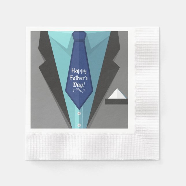 Serviettes Jetables Bonne Fête des pères (Devant)
