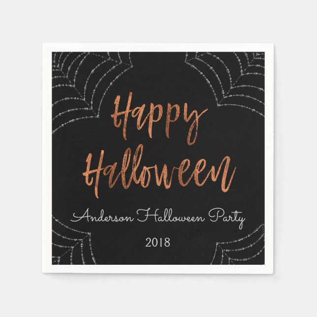 Serviettes Jetables Bonne fête d'Halloween moderne Halloween Napkins (Devant)