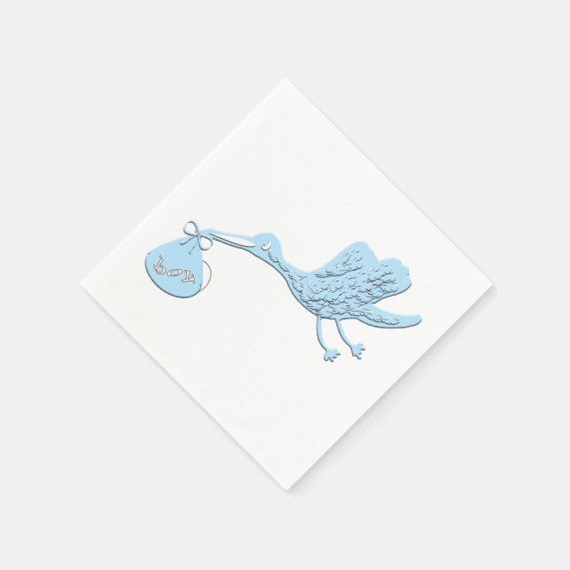 Serviettes Jetables Bouche bleue livrant garçon (Coin)