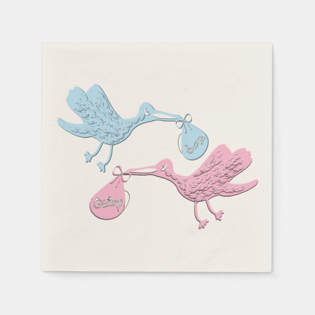 Serviettes Jetables Bouches roses bleues (Devant)