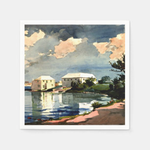Serviettes Jetables Bouteille de sel, Bermudes - Peinture de Winslow H
