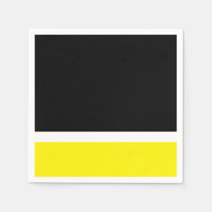 Serviettes Jetables Bouton noir jaune