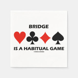 Serviettes Jetables Bridge Est Un Jeu Habituel Quatre Costumes Carte