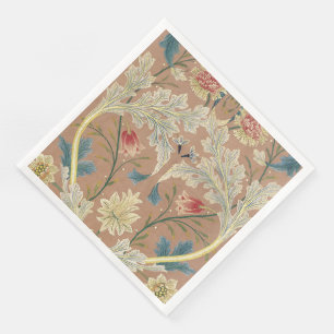 Serviettes Jetables Broderie florale Vintage William Morris en 1875