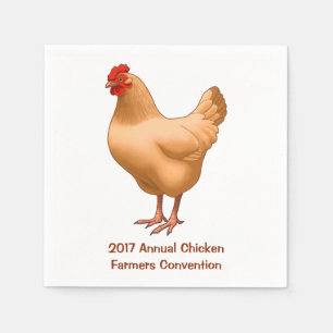 Serviettes Jetables Buff Orpington Poulet Hen