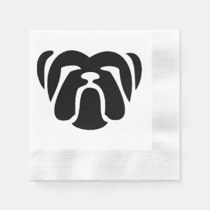 Serviettes Jetables bulldog tribal.png