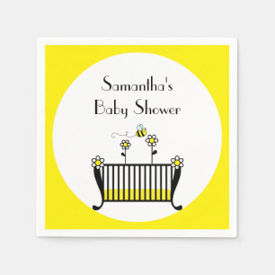 Serviettes Jetables Bumble Bee Polka Dot Baby shower