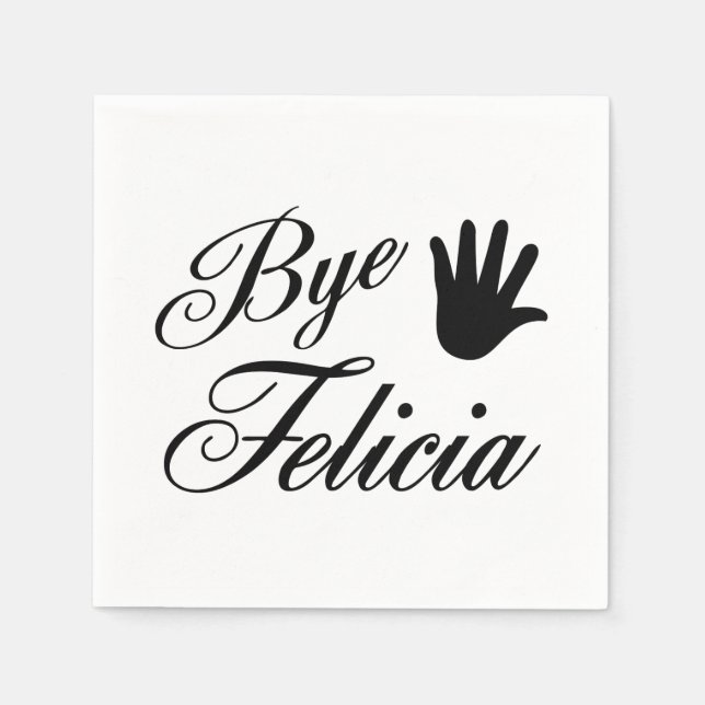 Serviettes Jetables Bye Felicia Fancy Waving Main (Devant)