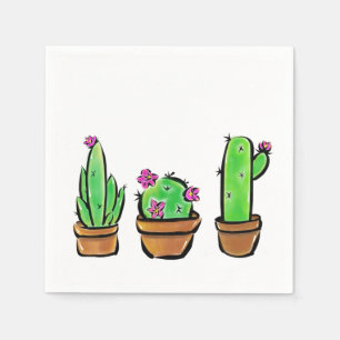 Serviettes Jetables Cactus cactus cactus succulents
