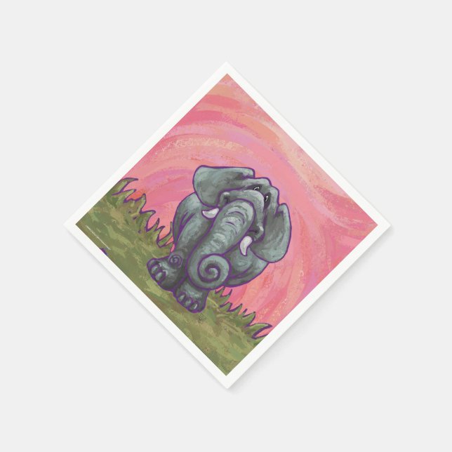 Serviettes Jetables Cadeaux et accessoires éléphants (Coin)