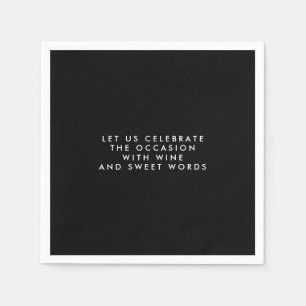 Serviettes Jetables Cadeaux Personnalisés Pour Hommes Papier Noir serv
