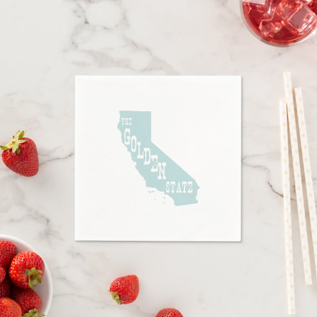 Serviettes Jetables California Golden State Nickname California Motto (En situation)