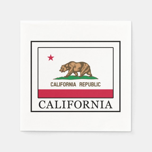 Serviettes Jetables Californie (Devant)