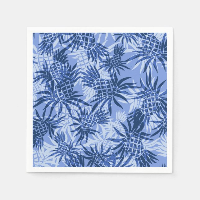 Serviettes Jetables Camo d'ananas Hawaiian Tropical (Devant)