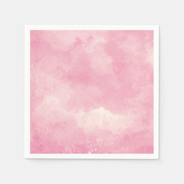 Serviettes Jetables Candy en coton rose Aquarelle Mariage Table Napkin (Devant)