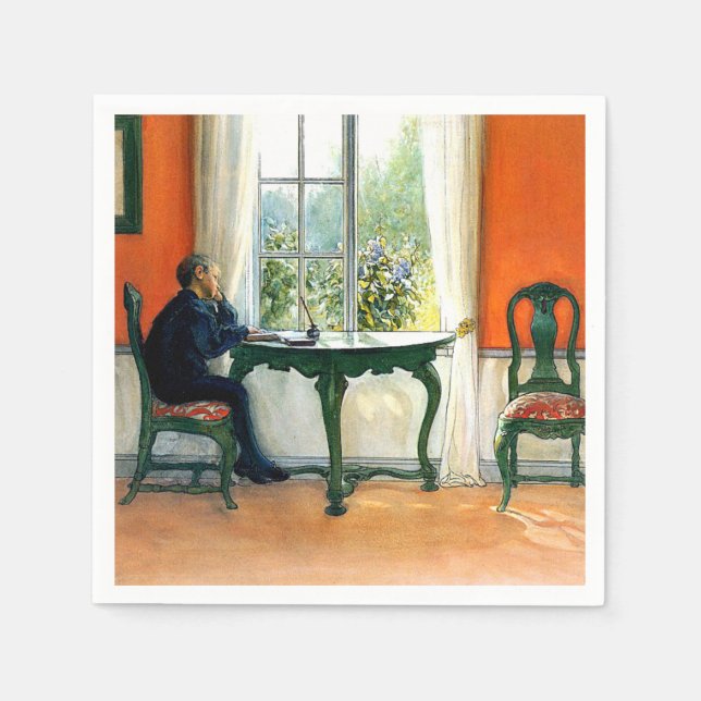 Serviettes Jetables Carl Larsson - Lecture obligatoire (Devant)