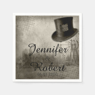 Serviettes Jetables Carnaval de Steampunk Top Hat Mariage Napkin