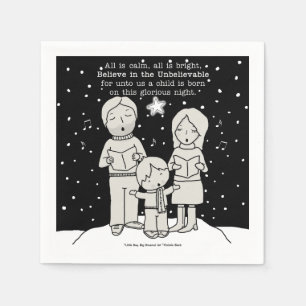 Serviettes Jetables Cartographie de Noël