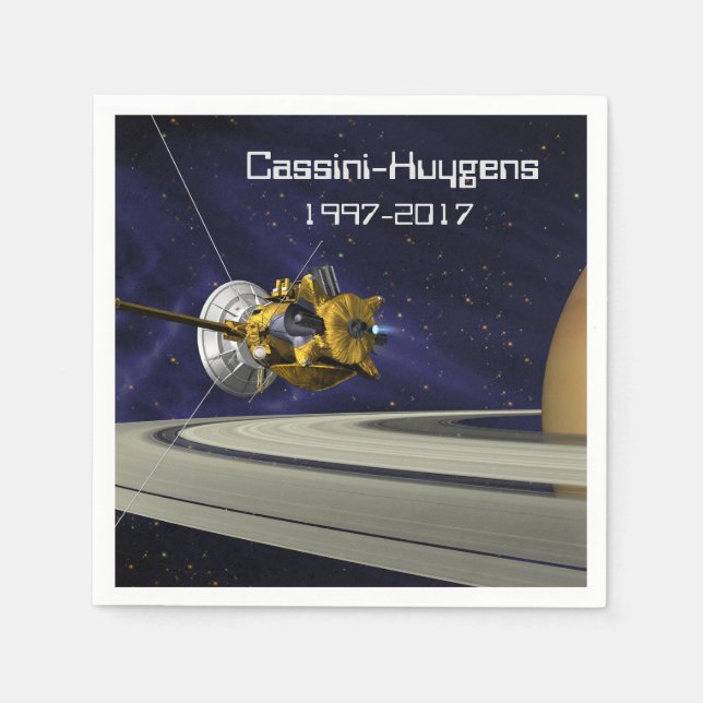 Serviettes Jetables Cassini Huygens Saturn Mission Spacecraft (Devant)