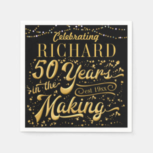 Serviettes Jetables Célébration de 50 ans en gestation (50e anniversai