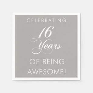 Serviettes Jetables Célébrer 16 Ans D'Être Une Fête Magnifique