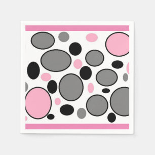 SERVIETTES JETABLES CERCLES ET OVALS