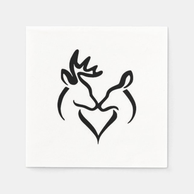 Serviettes Jetables Cerf (Devant)