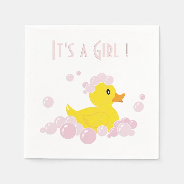 Serviettes Jetables C'est une fille canard (Devant)