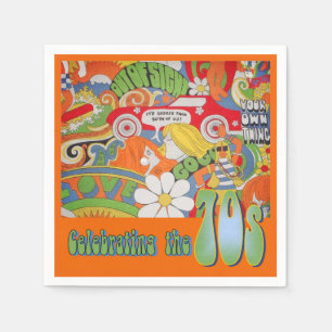 Serviettes Jetables Cette les années 70 serviette