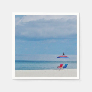 Serviettes Jetables Chaises sur la plage