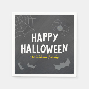 Serviettes Jetables Chalkboard Créatures conviviales Joyeux Halloween