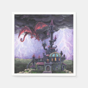 Serviettes Jetables Château du dragon