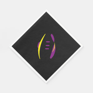 Serviettes Jetables Chaussons de football violet/or jaune/noir