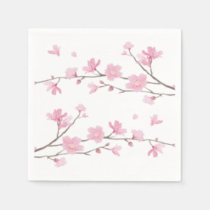 Serviettes Jetables Cherry Blossom - Arrière - plan transparent
