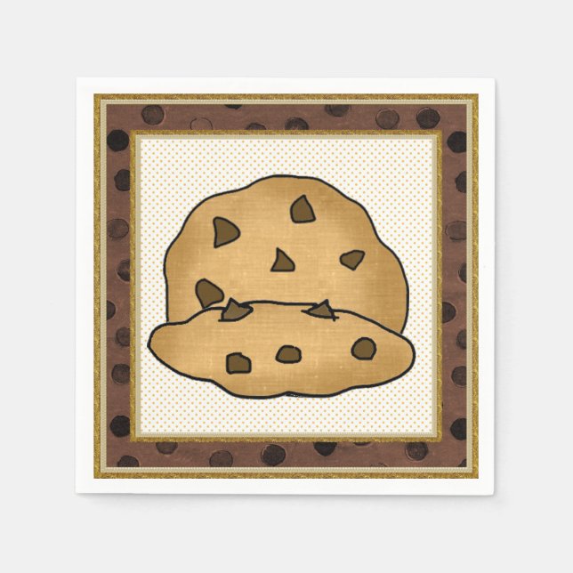 Serviettes Jetables Chocolat Chip Cookie papier serviettes (Devant)