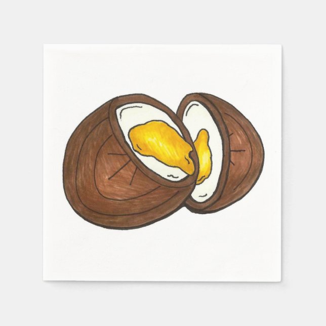 Serviettes Jetables Chocolat Crème Oeuf Candy de Pâques (Devant)