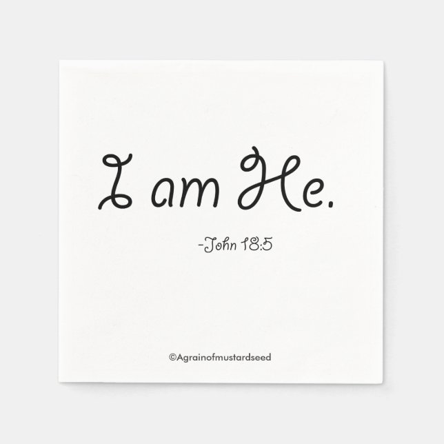 Serviettes Jetables chrétien (Devant)