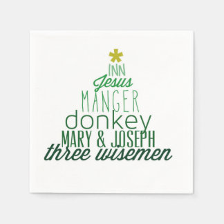 Serviettes Jetables Christ dans la serviette de Noël