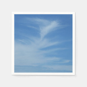 Serviettes Jetables Ciel bleu avec nuages blancs Abstrait Nature Photo