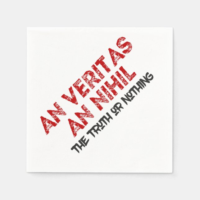 Serviettes Jetables Citation de vérité latine (Devant)