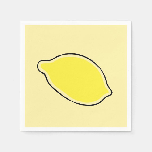 Serviettes Jetables Citron (Devant)