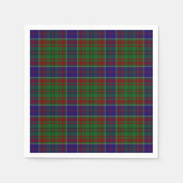 Serviettes Jetables Clan Adams Tartan (Devant)