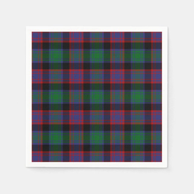 Serviettes Jetables Clan Alexander Hunting Tartan (Devant)