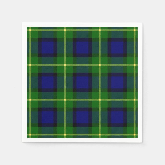 Serviettes Jetables Clan Gordon Tartan (Devant)