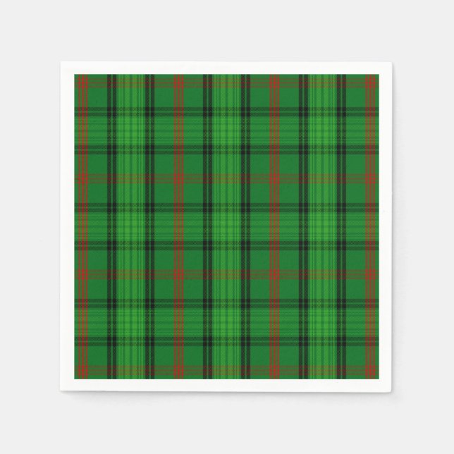 Serviettes Jetables Clan Ross Tartan (Devant)